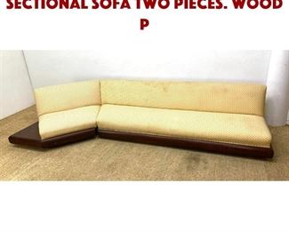 Lot 1411 Adrian Pearsall style sectional sofa two pieces. Wood p