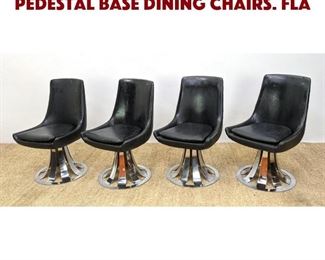 Lot 1413 Set 4 ANTARENNI Chrome Pedestal Base Dining Chairs. Fla