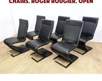 Lot 1414 Set 6 Upholstered Z Dining Chairs. ROGER ROUGIER. Open 