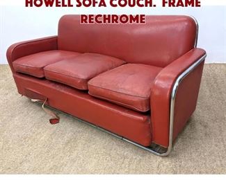 Lot 1430 WOLFGANG HOFFMAN for Howell Sofa Couch. Frame rechrome