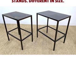 Lot 1435 2pcs French Steel Table Stands. Different in size.