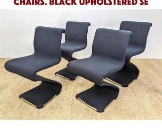 Lot 1448 Set 4 Upholstered Z Dining Chairs. Black Upholstered Se