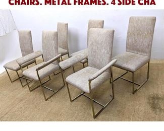 Lot 1467 Set 6 Modernist Dining Chairs. Metal frames. 4 Side Cha