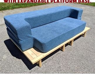 Lot 1471 Foam Cushion Sofa Bed with Expandable platform base.