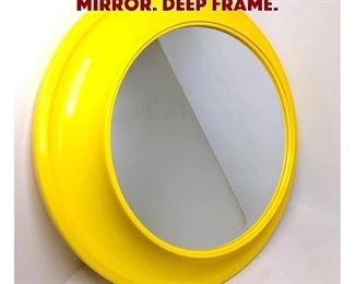 Lot 1498 Yellow Plastic Wall Mirror. Deep frame.