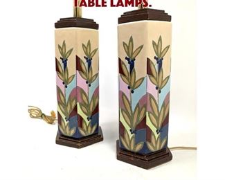 Lot 1511 REMBRANDT Pottery Table Lamps. 