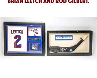 Lot 1514 Ice Hockey Memorabilia. BRIAN LEETCH and ROD GILBERT. 