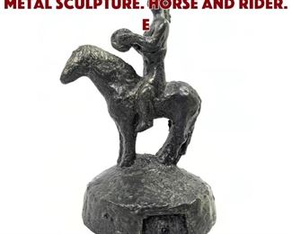 Lot 1533 CLAIRA McARDLE Cast Metal Sculpture. Horse and Rider. E
