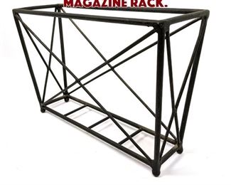 Lot 1536 Black Metal Frame Magazine Rack. 