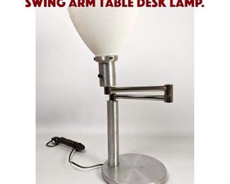 Lot 1566 Stainless Nessen style swing arm table desk lamp.
