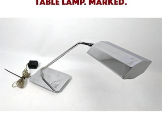 Lot 1582 KOCH LOWY Chrome Desk Table Lamp. Marked. 