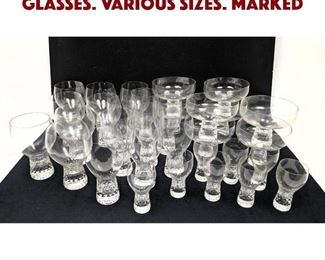 Lot 1602 32pc Glass Drinking Glasses. Various sizes. Marked