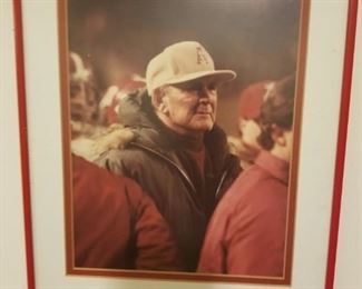 Framed Bear Bryant NOT in Signature Hat!