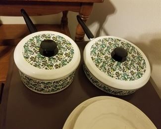 Pair of 1960s Pots with Lids