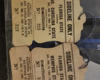 Pair of 1969 FSU Sideline Tickets