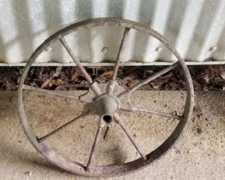 Antique Metal Spoked Wheel