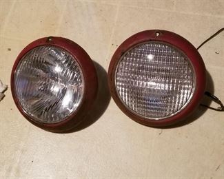 Pair of Antique Tractor Headlights