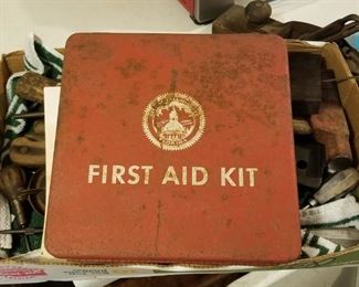 Very old Metal First Aid Box