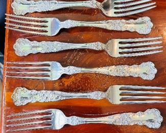 Antique Sterling Silver Gorham Buttercup Dinner Forks 