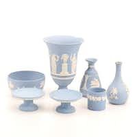Wedgwood Jasperware Vases, Bowls, Urn and Tazzas, Mid to Late 20th Century