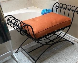 Over sized iron bench 
