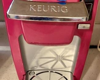Bright pink Keurig 1 cup coffee dispenser $25