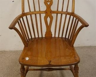 1063	WINDSOR STYLE ARM CHAIR, CUT OUT SPLAT
