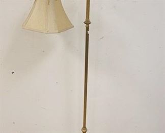 1084	BRASS FLOOR LAMP W/GREEN ONYX INSET, 58 IN HIGH
