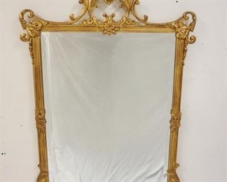 1103	LABARGE LARGE GILT MIRROR W/ BEVELLED GLASS. 37 IN X 53 IN 
