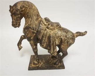 1119	CAST IRON ASIAN HORSE FIGURE, 8 1/2 IN LONG X 8 IN HIGH
