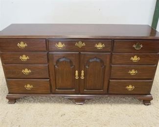 1136	NINE DRAWER, TWO DOOR CHEST WITH INTERIOR DRAWERS BEHIND THE DOORS. 68 IN WIDE X 34 IN HIGH

