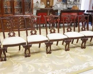 1171	SET OF 8 CHIPENDALE STYLE CHAIRS, 2 ARM AND 6 SIDE
