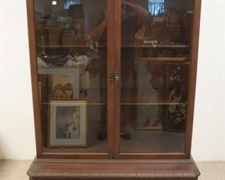 1187	CHIPENDATLE STYLE CHINA CABINET, FINISH WEAR. 40 IN X 21 IN X 78 IN HIGH
