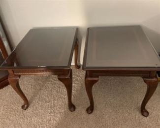 End Tables with Glass