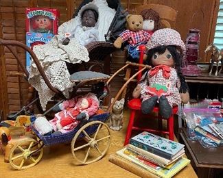 Vintage Dolls and Victorian Era childs prams and buggys