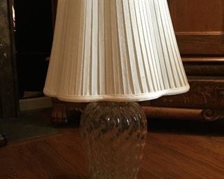 Vintage Paul Hanson Table Lamp w/Brass Base