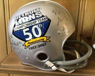 50th Anniversary 1957-2007 Detroit Lions Autographed Helmet