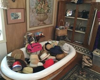 A Tub Filled with Ladies Hats