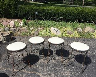 Vintage Ice  Cream Parlor Chairs