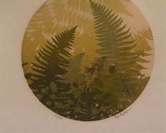 Roger Berghoff Signed Serigraph "Ferns"