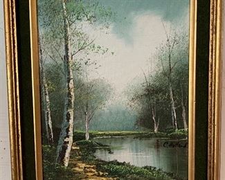 Vintage Small Painting by C. Holland