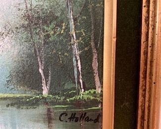 Vintage Small Painting by C. Holland