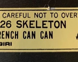 Vintage Otagiri Skeleton French Can Can Clock