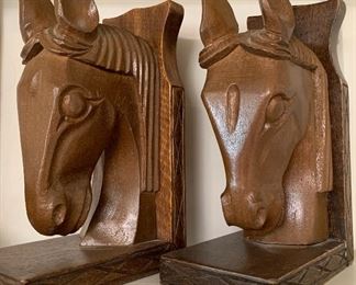 Vintage Horse Bookends