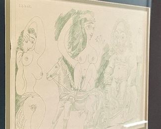 Close up: Limited edition print of Picasso's Erotic Gravures - Measures 20.25 x 18 - Includes certificate of Authenticity