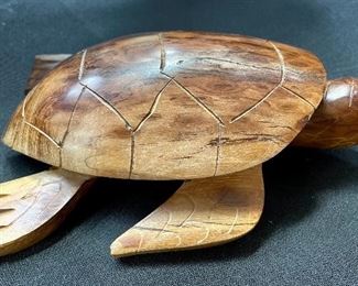$22 - Hand-carved Turtle - Measures 7.5" x 5.5"