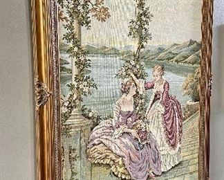 Framed, hand crafted Tapestry - Measures 43.5" x 60"