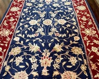$450 - Knotted Wool and Silk Runner - Measures 2.3' x 8'