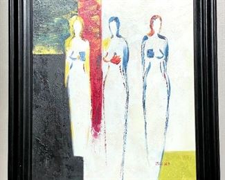 $300 Original Oil on Canvas - Signed by M. Elder - Measures 25” x 29”
