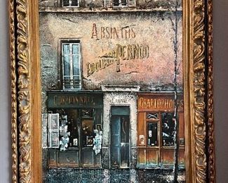 $180 - Storefronts Painting - Measures 33" x 46"